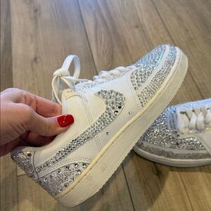 White and Silver Women's Sneakers
